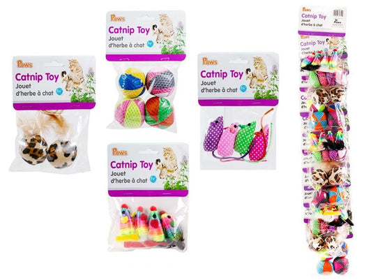 PAWS, Catnip Toy, Clip Strip, polybg w/header