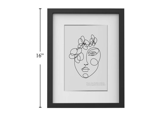 Classic Frame 12x16"(7.8x11.8"), Black, MDF, shippable box