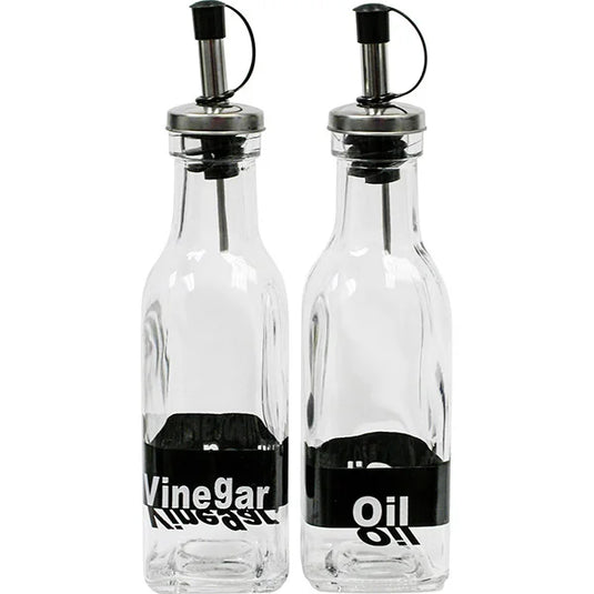 Oil/Vinegar Glass Bottle 12Pc Vinegar & 12Pc Oil
