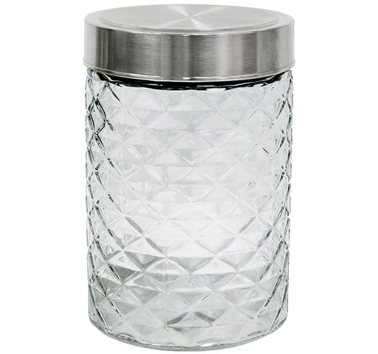 Diamond Cut Canister with Screw Top 7IN, 1100ml