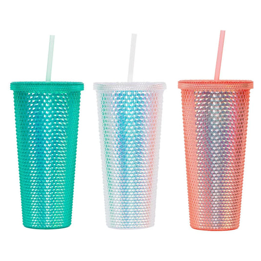 PURE 24oz. Double Wall Tumbler w/Lid and Straw