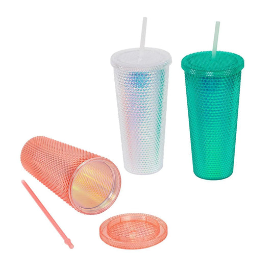 PURE 24oz. Double Wall Tumbler w/Lid and Straw