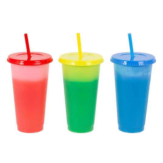Luciano 24oz.Colour Changing Tumbler w/Lid & Straw