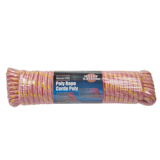 H.E. Master Pro, Poly Rope, 50ft. x 3/8", red, col labe