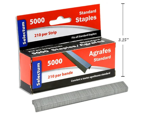 STAPLES STANDARD SIZE CHISEL POINT 5000/BX