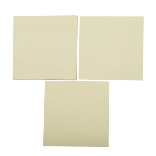 O.WKs. 50-sheet Sticky Notes, 3-pack 75x75mm, pbh