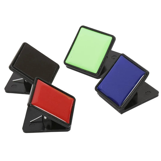 iStationery 4 Pcs Magnet Art clips Neon Grn, Blue, Red, Blk