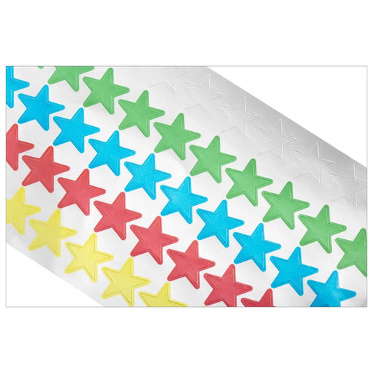 O.WKs. 1/2" Colour Star Labels, 400-pc., clam pack