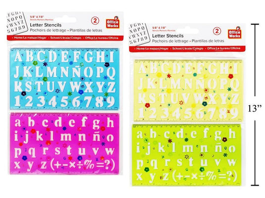 O.WKs. 2-Pc 5/8 & 7/8" Letter Stencil