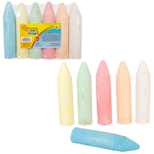 Sunny Dayz 6ct. Sidewalk Chalk, shrink w/label