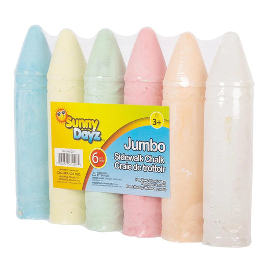Sunny Dayz 6ct. Sidewalk Chalk, shrink w/label