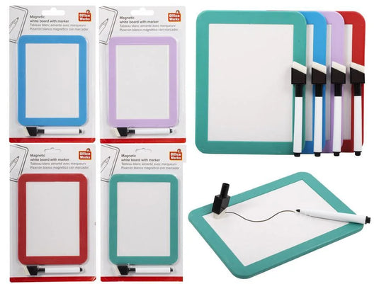 O.WKs. 4x5.5" Magnetic White Board w/Mker