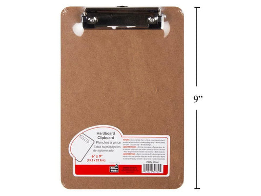 O.WKs. 6 x 9" Clip Board, shrink pack (HZ)