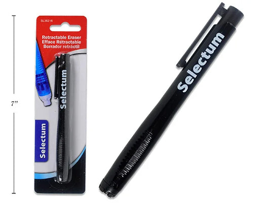 RECTRACTABLE ERASER PEN WTH CLIP