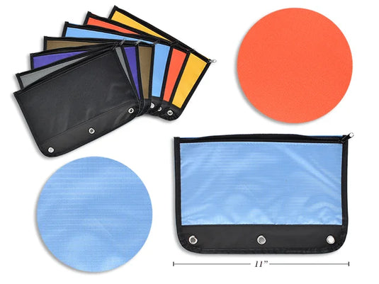 3 HOLE NYLON PENCIL CASE 7.25X10.5"