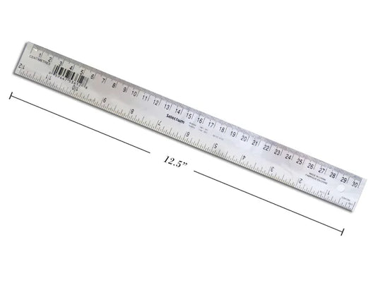 12"/30CM FLEXIBLE PLASTIC RULER, CLEAR