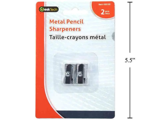 Desk Tech, 2-pc Metal Pencil Sharpeners, b/c