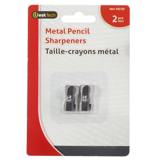 Desk Tech, 2-pc Metal Pencil Sharpeners, b/c