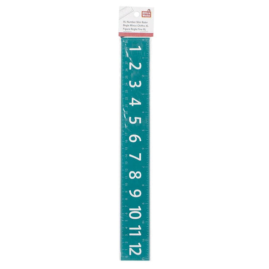 O.WKs. XL Number Slim Ruler 30 cm, Hdr+Opp