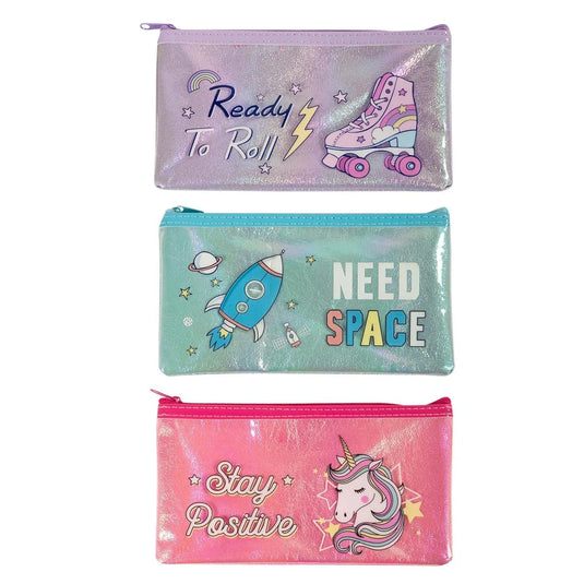 O.Wks. Soft Iridescent Pencil case, OPP+hangtag