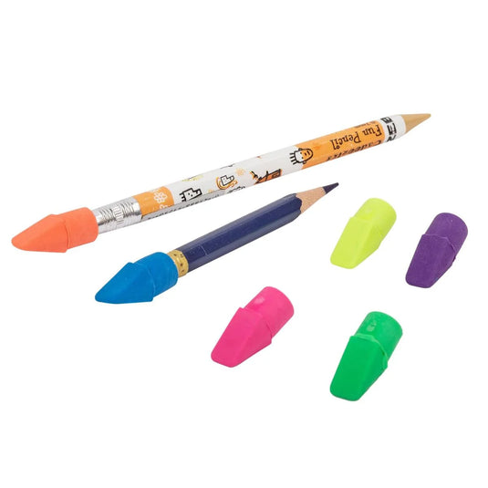 O.WKs. 24 pcCap Erasers pack in a blister card