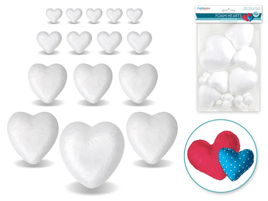 Polyfoam Hearts: Multi-Pack x15