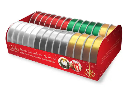 Seasonal Décor: Poly-Satin Ribbons 5/8" x 4yd Rolls