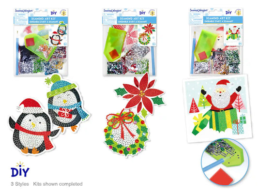 Seasonal Wonders: DIY Diamond Painting Kit A) Holiday Icons