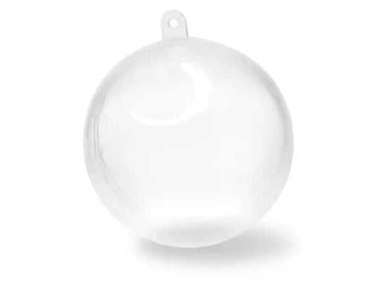 Seasonal Décor: 8cm DIY Clear Ornament Ball 'Snap-Tite' Plastic