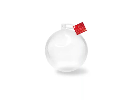 Seasonal Décor: 8cm DIY Clear Ornament Ball 'Snap-Tite' Plastic