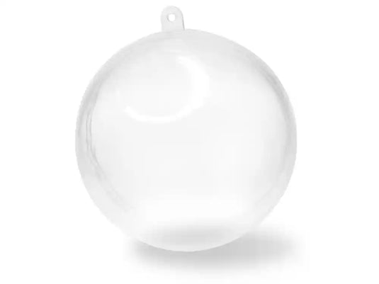 Seasonal Décor: 10cm DIY Clear Ornament Ball 'Snap-Tite' Plastic
