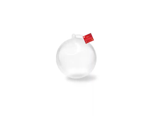 Seasonal Décor: 10cm DIY Clear Ornament Ball 'Snap-Tite' Plastic