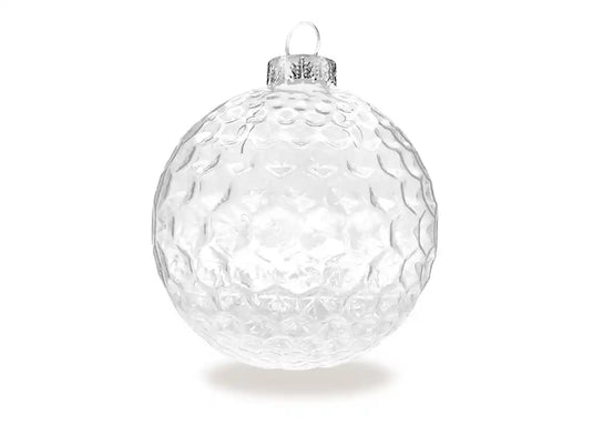 Seasonal Décor: 8cm DIY Ornate Ornament Glass w/Metal Hanger C) Disco Ball