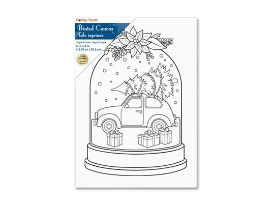 Holiday Canvas: 6"x8" Stretch Artist Printed Back-Stapled Ast 9eax4styles A) Seasonal Scenes
