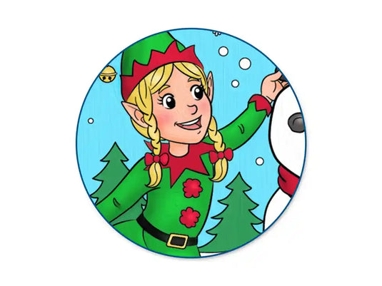 Holiday Canvas: 12"x12" Stretch Artist Printed Back-Stapled E) Holiday Pals