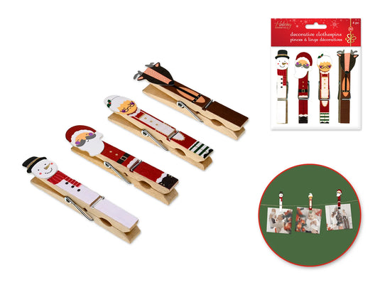 Seasonal Essentials: Character Clothespins A) Holiday Icons