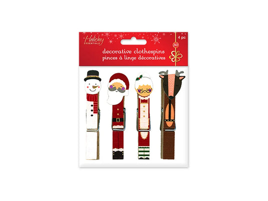 Seasonal Essentials: Character Clothespins A) Holiday Icons