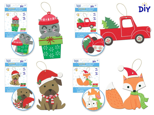 Seasonal Wonders: Foam-Fun DIY Glitter Ornament Kit B) Holiday Fun