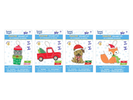 Seasonal Wonders: Foam-Fun DIY Glitter Ornament Kit B) Holiday Fun