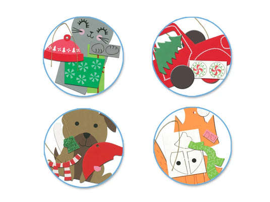 Seasonal Wonders: Foam-Fun DIY Glitter Ornament Kit B) Holiday Fun