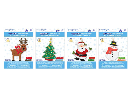Seasonal Wonders: Felt-Fun DIY Ornament Kit A) Seasonal Icons