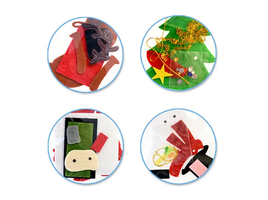 Seasonal Wonders: Felt-Fun DIY Ornament Kit A) Seasonal Icons
