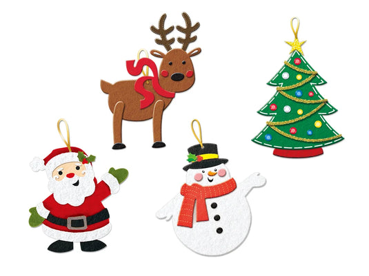 Seasonal Wonders: Felt-Fun DIY Ornament Kit A) Seasonal Icons