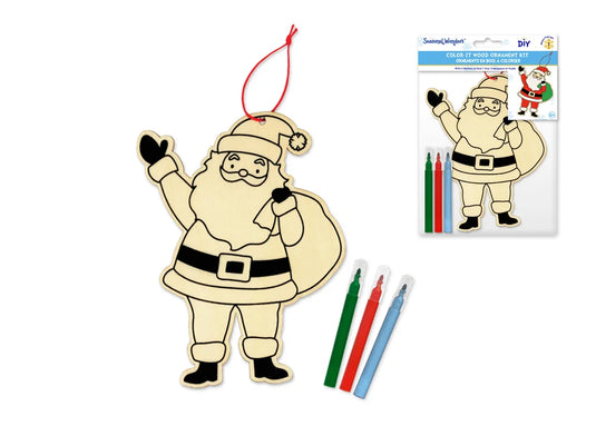 Seasonal Wonders: DIY Color-It Wood Ornaments w/3Mrkrs A) Holiday Icons