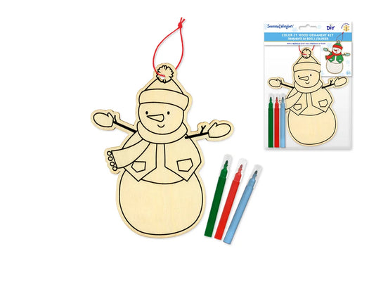 Seasonal Wonders: DIY Color-It Wood Ornaments w/3Mrkrs A) Holiday Icons