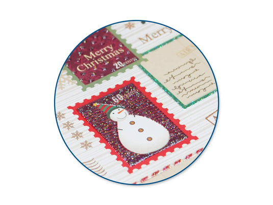 Holiday Cardstock: 12"x12" Glitter Embossed Dble-Sided 5eax6stl B) Merry Christmas