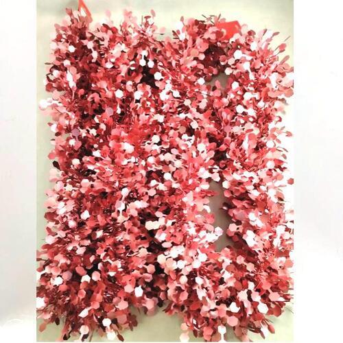 CMAS FOIL DÉCOR Tinsel Garland Snowflake Pink