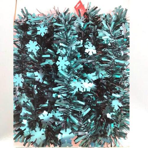 CMAS FOIL DÉCOR Tinsel Garland Snowflake Blue