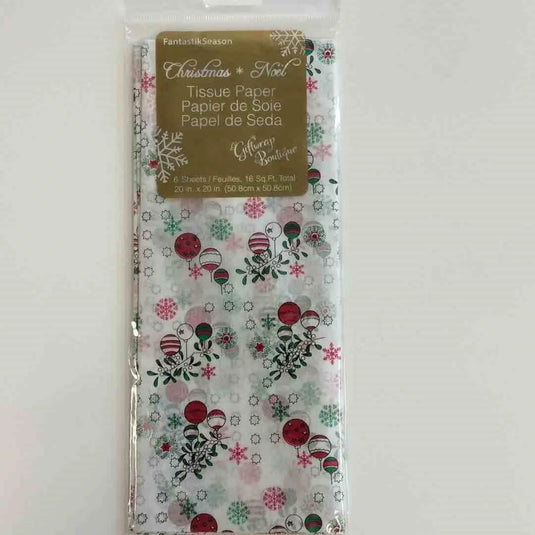 CMAS TISSUE 6PCS ORNAMENTS 20inx20in