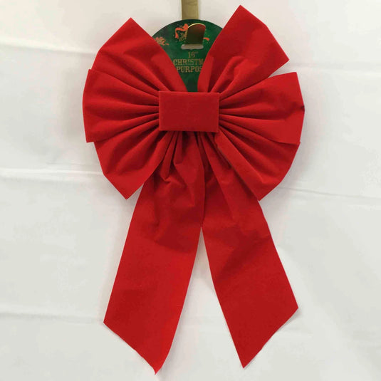 CMAS DECOR BOW Velvet Red 6-Loop Jumbo